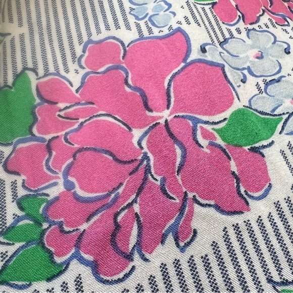 crown & ivy Dress Women's Hello Spring Flutter Sleeve Floral Midi Pink Blue 2 XS - Picture 6 of 17